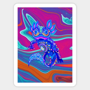 axolotl halloween costume Sticker